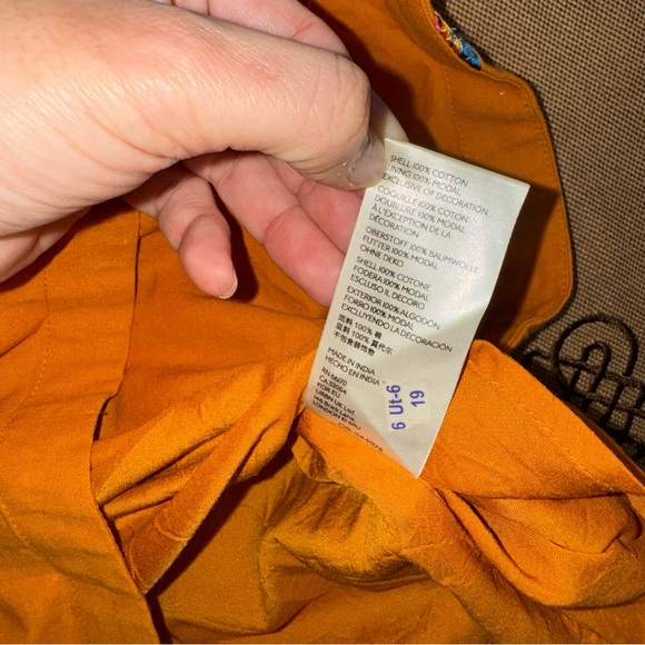 Anthropologie Stasiana Embroidered Patchwork Long Sleeve Tunic Dress - Picture 11 of 17